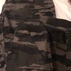 Abercrombie and Fitch camo joggers.